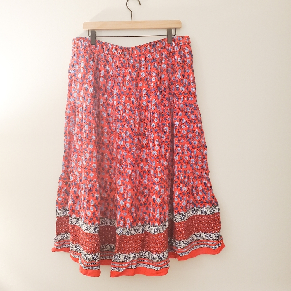 Loft NWT midi floral skirt